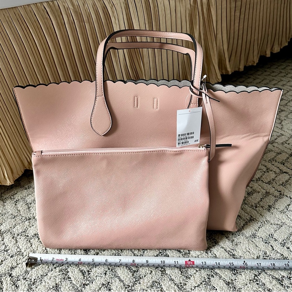 NWT H&M Chic Blush Tote Bag